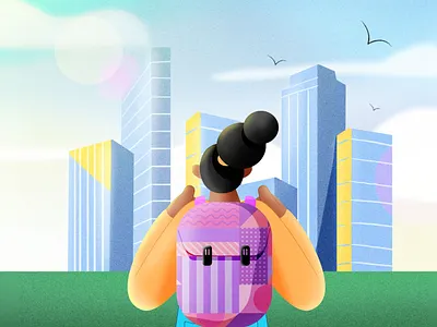 Magic backpack character design explainer videos illustration lighting magic magical styleframe