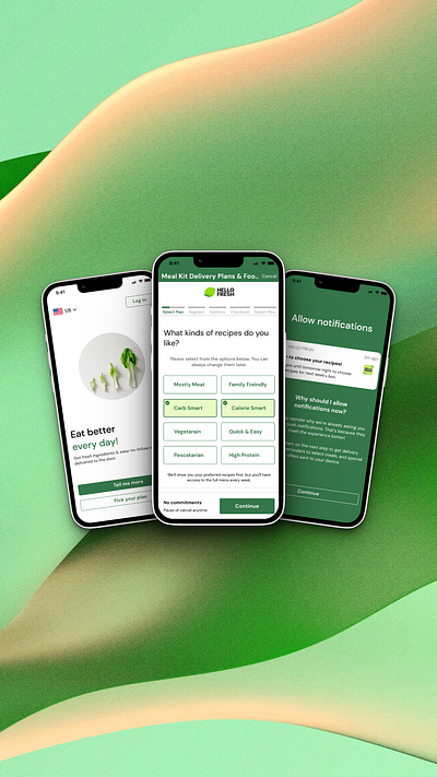 Hello Fresh Screen 01 design green hellofresh mobile ui uiux ux