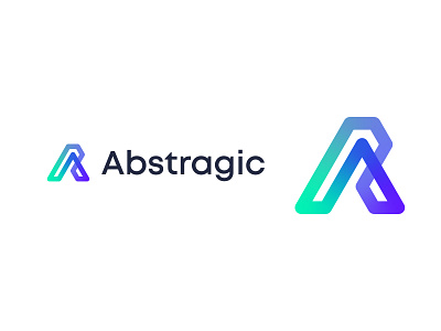 A letter logo-Abstragic a logo blockchain branding crypto logo cryptocurrency design identity letter logo logo logo design logo designer logos modern modern logo simple logo typography
