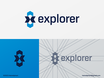 explorer abstract logo arrows logo brand design brand designer branding creative logo geometric logo design icon letter mark logo letter x logo logo logo design logo design concept logo design grid logo designer logo inspiration logotype minimalist logo modern logo negative space logo