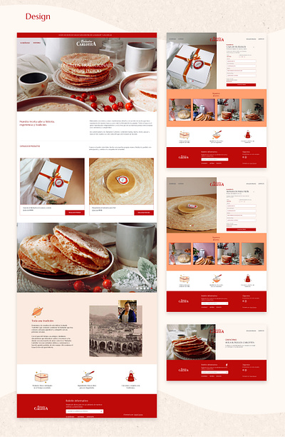 Landing Page - Buñuelos Carlotita design landing page socail media ui ux uxui desing web design
