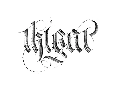 #15 calligraphy blackletter calligraffiti calligraphy handlettering monochrome typography