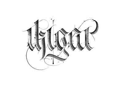 #15 calligraphy blackletter calligraffiti calligraphy handlettering monochrome typography