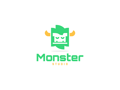 Monster Studio Available in Logoground brand branding design graphic design illustration logo monster motion graphics studio ui ux vector