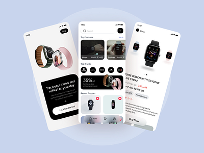 Watch shopping app ui ⌚️ app design typography ui