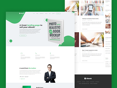 Book Landing Page HTML Template - Hbook responsive