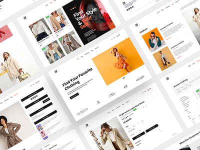 E-commerce - fashion website branding clean clothing design design agency e commerce shop ecommerce website fashion blogger landing page minimal online shop shop ui ux website