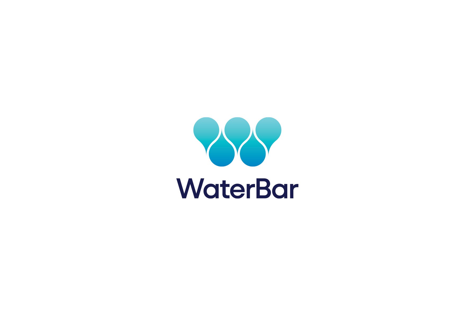 Minimalist Logo Design For 'WaterBar' 3d app brand logo brand style guideline design branding business logo company logo creative logo design designer graphic design illustration logo logo designer logo maker luxury logo motion graphics professional logo ui vector