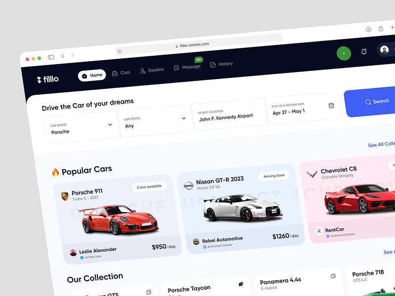 Sports Car Rental Platform booking app booking car car rent service car rental cars concept minimal ui rent a car rental rental platform transport ui user experience user interface ux web web app web application web design web ui