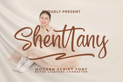 Shènttany - Modern Script Font graphic