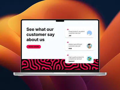 100-Day UI | Day 39 | Testimonials branding dailyui design graphic design illustration logo typography ui ux vector