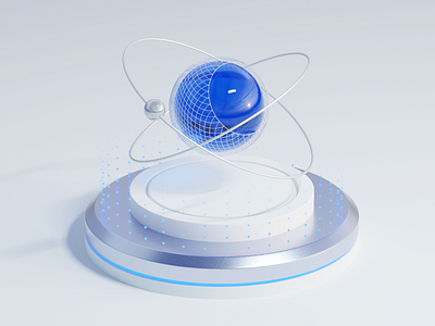 An exercise 3d blender c4d design icon sphere ui