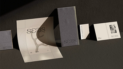 Sens blank design branding clean logo envelopes graphic design gray identity logo minimalistic modern logo organic serif logo stationery typography typography logo design