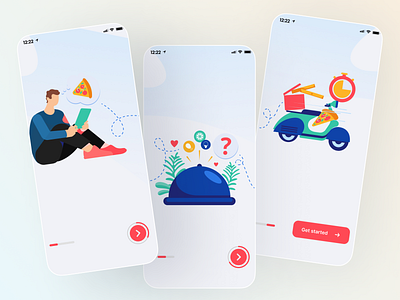 Food App - Onboarding Screen delivery fastfood food home delivery ui ux