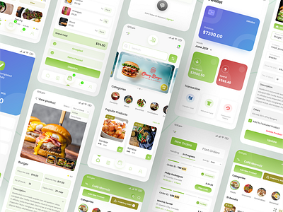 Merchant Delivery Monitoring App banking burger business cash delivery app figma finance food grocery inventory medical merchant mobile app money order pizza profile ui wallet website design