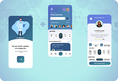 Healthcare App UI Design design dribble ui ux