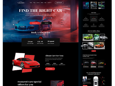 Car Shop Website Design car website carshop carweb company graphic design tranding ui uiux wocomarce