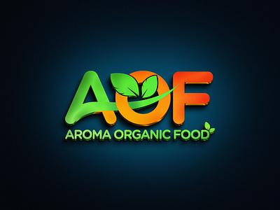 Organic Food Logo 3d 3d logo abstract logo attractive design branding design eye catchy design food logo graphic design illustration logo logo design organic organic logo