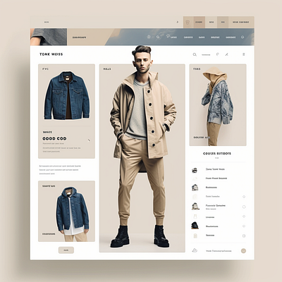 Website design Ui clothes store design graphic design ui ux web