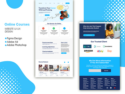 Online Course UI Design ui user interface ux wirefram