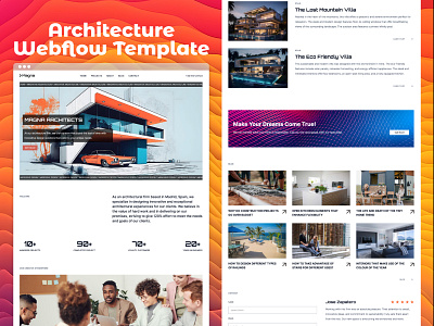 Magna - Architecture Webflow Template architect architecture design figma graphic design illustration template ui uidesign ux web webdeveloper webflow