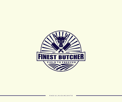 Finest Butcher branding butcherlogo design finest logo flat graphic design illustration illustrator logo logobrand logodesign minimal typography vector