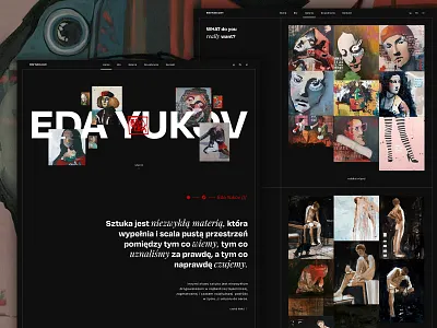 Painter Portfolio Website art design painting ui ux