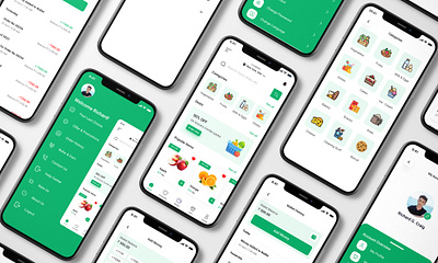 Grocery Delivery Mobile App | Figma UI Kit adobe xd android app branding design designer designs figma graphics grocery delivery app illustration ios landingpage mobile app photoshop ui ui kit uiux usa ux