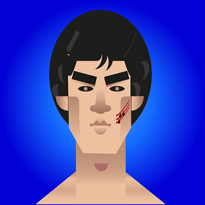 Bruce Lee Character Design adobe illustrator adobe photoshop brucelee character design graphic design