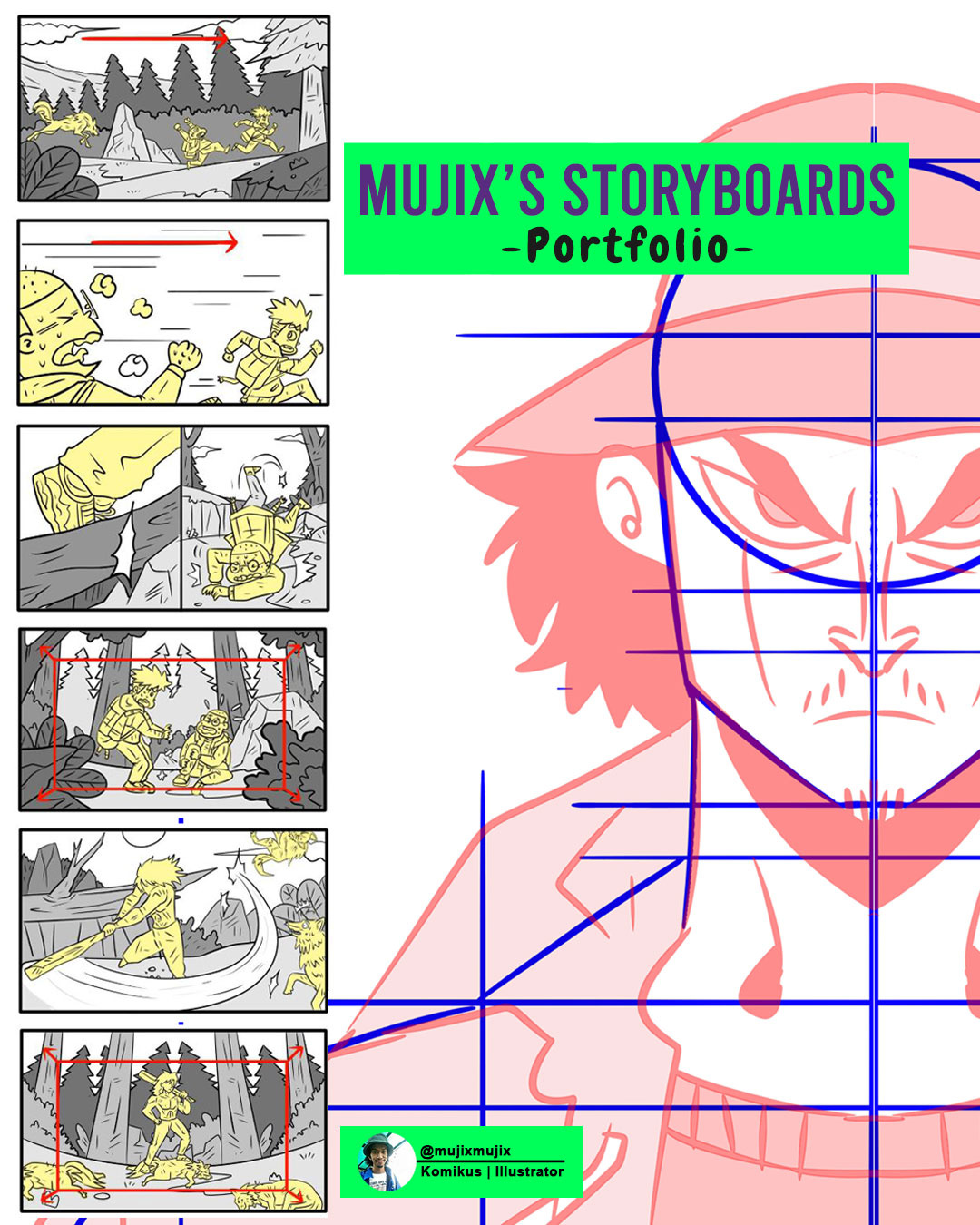 Mujix: Storyboard Portfolio animation artwork comic game illustration manga movie mujix storyboard webtoon