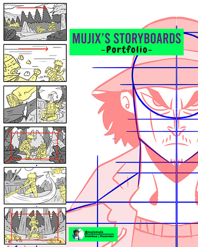 Mujix: Storyboard Portfolio animation artwork comic game illustration manga movie mujix storyboard webtoon