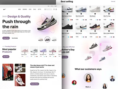 Shoes Website Design UI air jordan app dailyui design fashion foowear nike nike running shoe shoe wbsite shop shopping sneakers style ui ux web design website