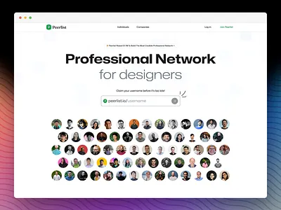 Peerlist: Website Revamp branding design hero section illustration landing page peerlist professional network website
