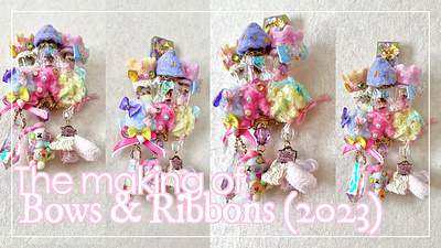 The Making of Bows & Ribbons (2023) art toy artwork behind the scenes character design cute design designer toy felt process video youtube