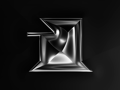 1 – 36DOT 2023 36daysoftype 3d abstract animation art black chrome colors design generative geometric graphic design illustration lettering motion graphics typography vector