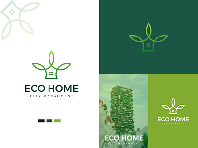 Eco Natural Home, House Logo Desing 3d brand identity branding design eco home eco logo graphic design house logo house managment illustration logo logo design logo designer logo idea logo inspirations minimal modern logo natural real estate logo ui