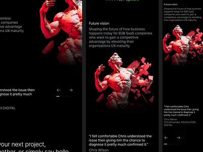 Christopher Denais - Personal portfolio 2023 WIP b2b b2g design design system flat future hyper minimal mobile morph portfolio responsive saas testimonial ui upwork ux ux design vision work