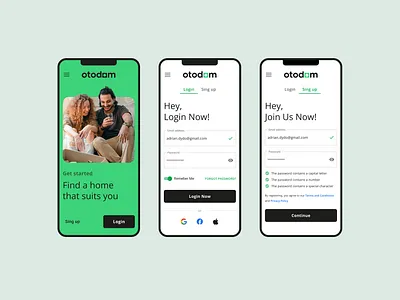 Daily UI :: 001 | Otodom Sing Up page app dailyui design ui ux