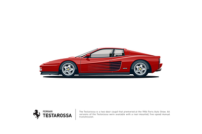 Ferrari Testarossa Illustration design ferrari graphic design illustration testarossa vector
