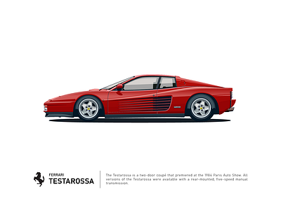 Ferrari Testarossa Illustration design ferrari graphic design illustration testarossa vector