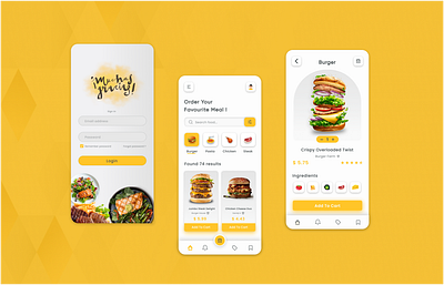 Food delivery app appdesign branding design graphic design illustration typography ui ux vector