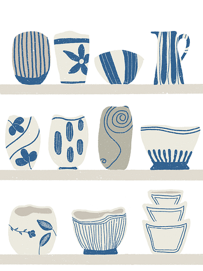 Pottery design drawing icon illustration