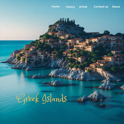 Greek summer resort landing page