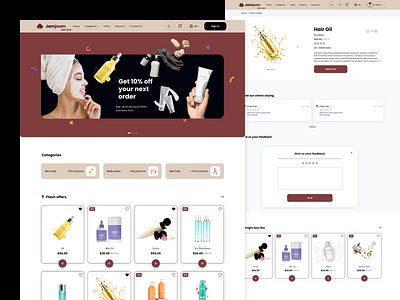 Jamjoom Skin Care Web Site Design : Home Page beauty product branding cosmetic packaging cosmetics ecommerce ecommerce shop homepage landingpage online shop onlinestore products shop shopify shopping cart skincare store ui ux webdesign website design