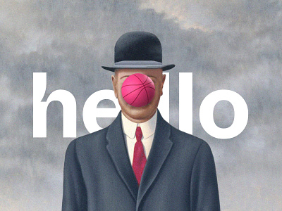 Hello Dribbble! design hellodribbble painting welcome