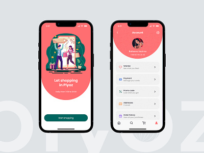 Piyoz Market app design ui ux