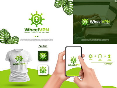 Wheel VPN Logo Design 3d animation app branding design graphic design illustration logo motion graphics ui vector