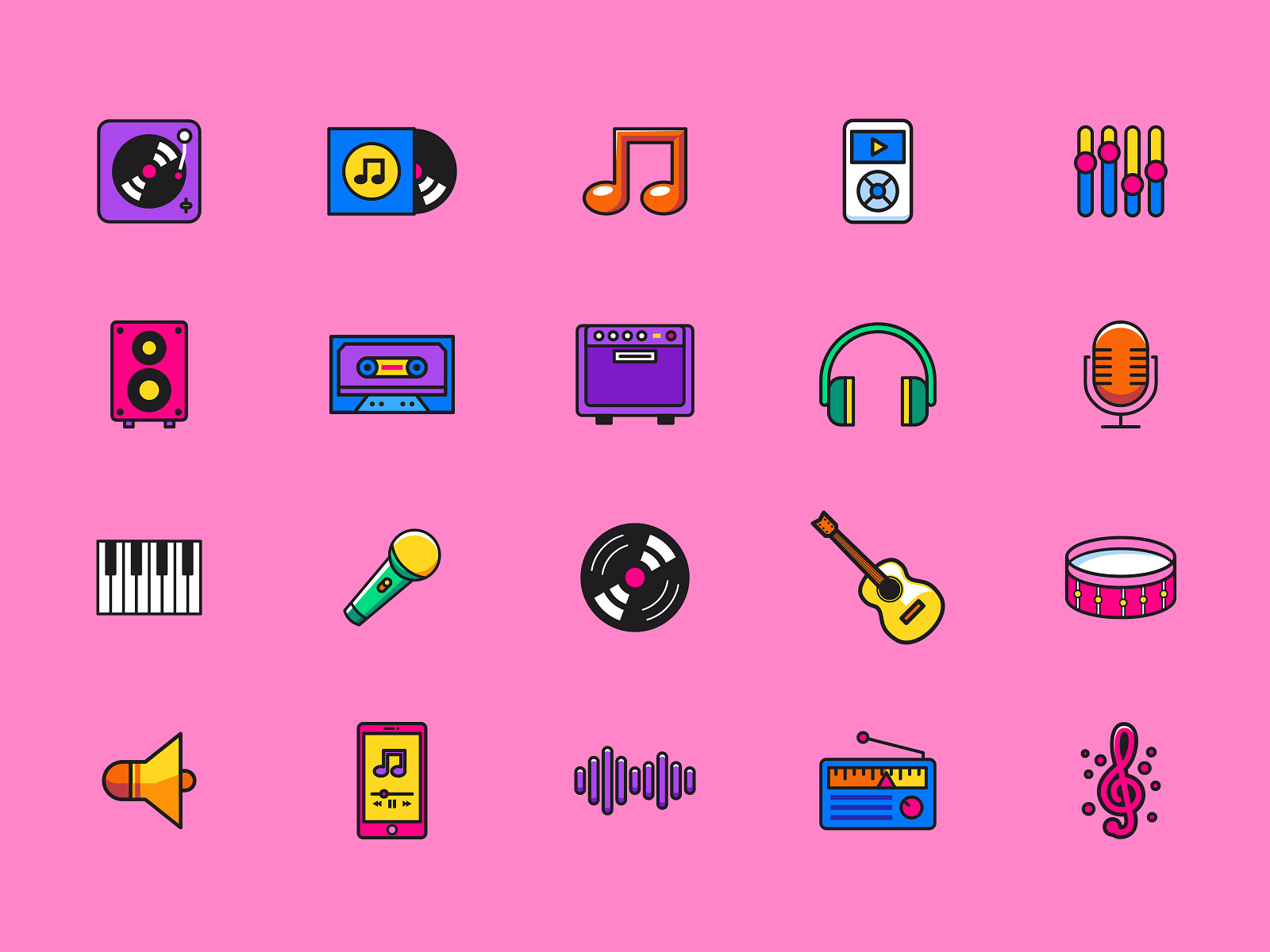 Music Icon Pack by Azland Studio on Dribbble