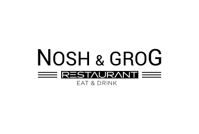 Nosh & Grog Restaurant design logo vector