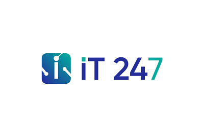 IT 247 design logo vector